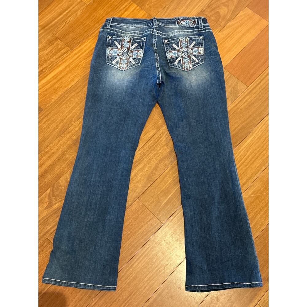 Grace in L.A. Bootcut Aztec Cross Jeans - Picture 7 of 12